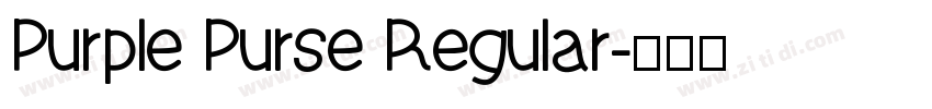 Purple Purse Regular字体转换
